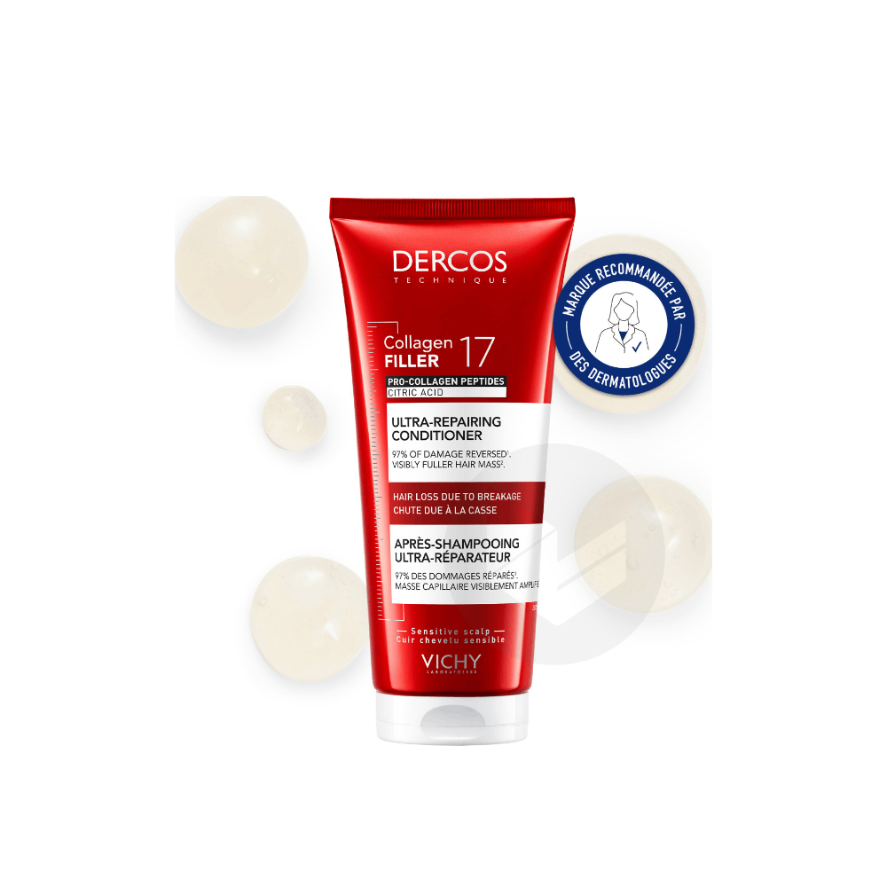Dercos Après-Shampooing Ultra-Réparateur Collagen 17 Filler 200ml
