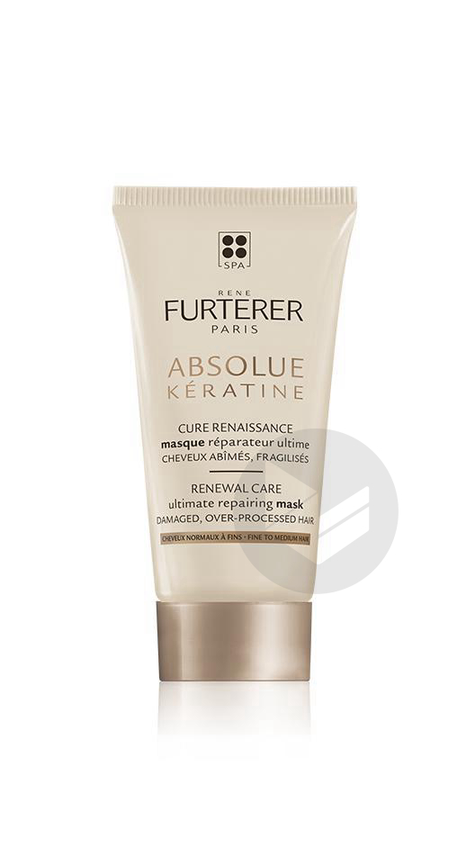 René Furterer Absolue Kératine Masque réparateur ultime - cheveux normaux à fins - 30 ml