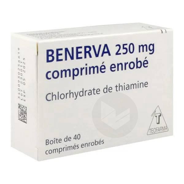 BENERVA 250 mg, 40 comprimés enrobés