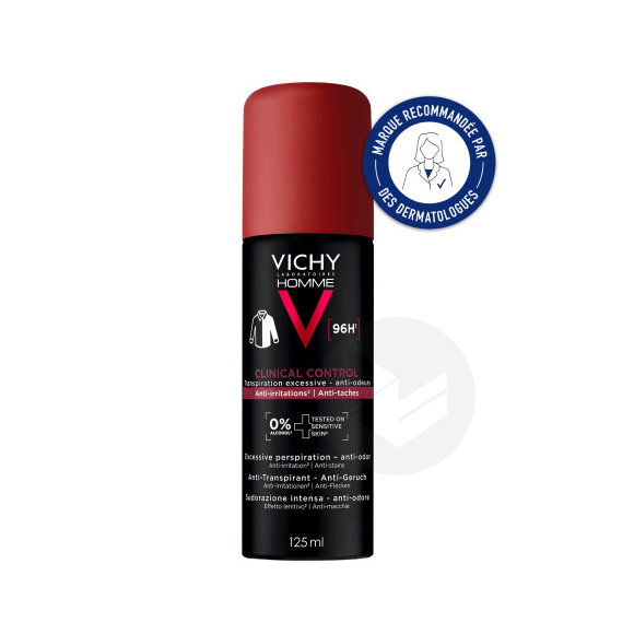 Vichy Homme Anti-transpirant Aérosol 96h Clinical Control 125ml
