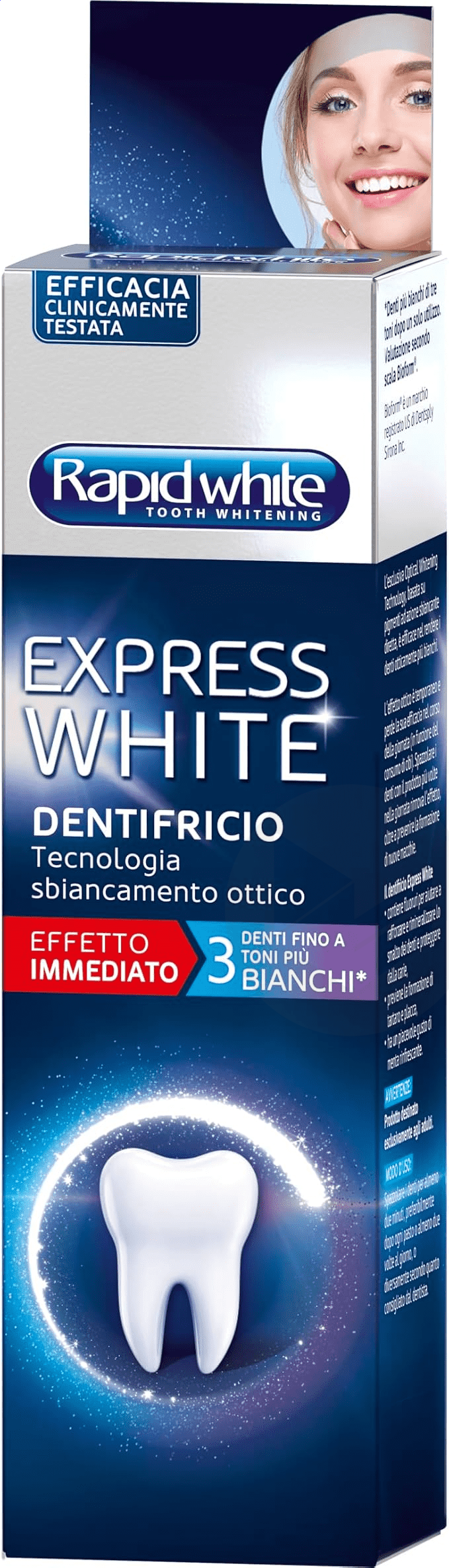 Dentifrice Express White Technologie Blanchiment Optique Saveur Menthe 75ml