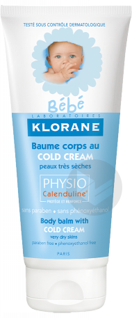 KLORANE BEBE Bme corps au Cold cream Physiocalenduline T/200ml