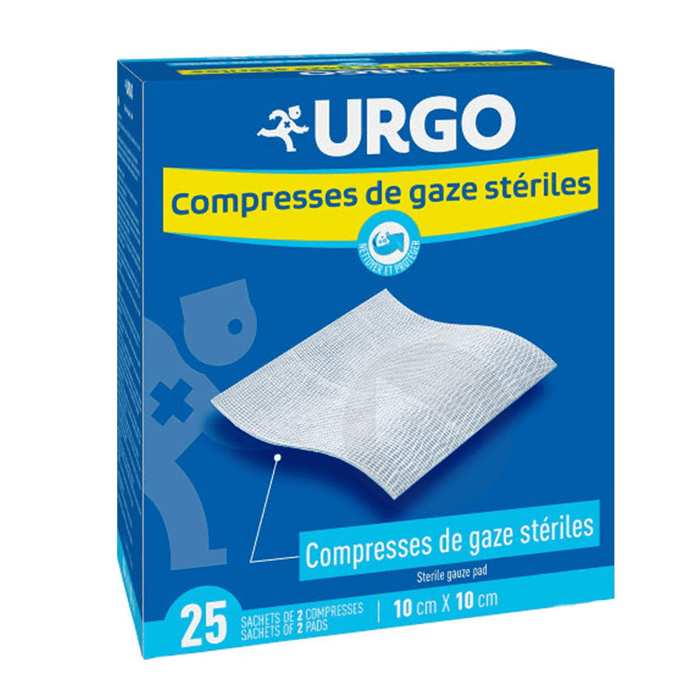 Compresses Stériles Non Tissées 10cmx10cm x25