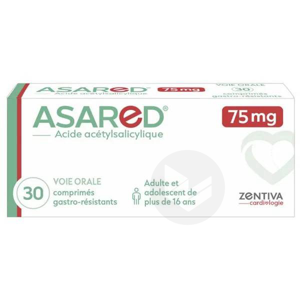 ASARED 75 mg, 30 comprimés gastro-résistants