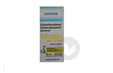 CHLORHEXIDINE/CHLOROBUTANOL ZENTIVA 0,5 ml/0,5 g pour 100 ml Solution pour bain de bouche en flacon (Flacon de 90ml)