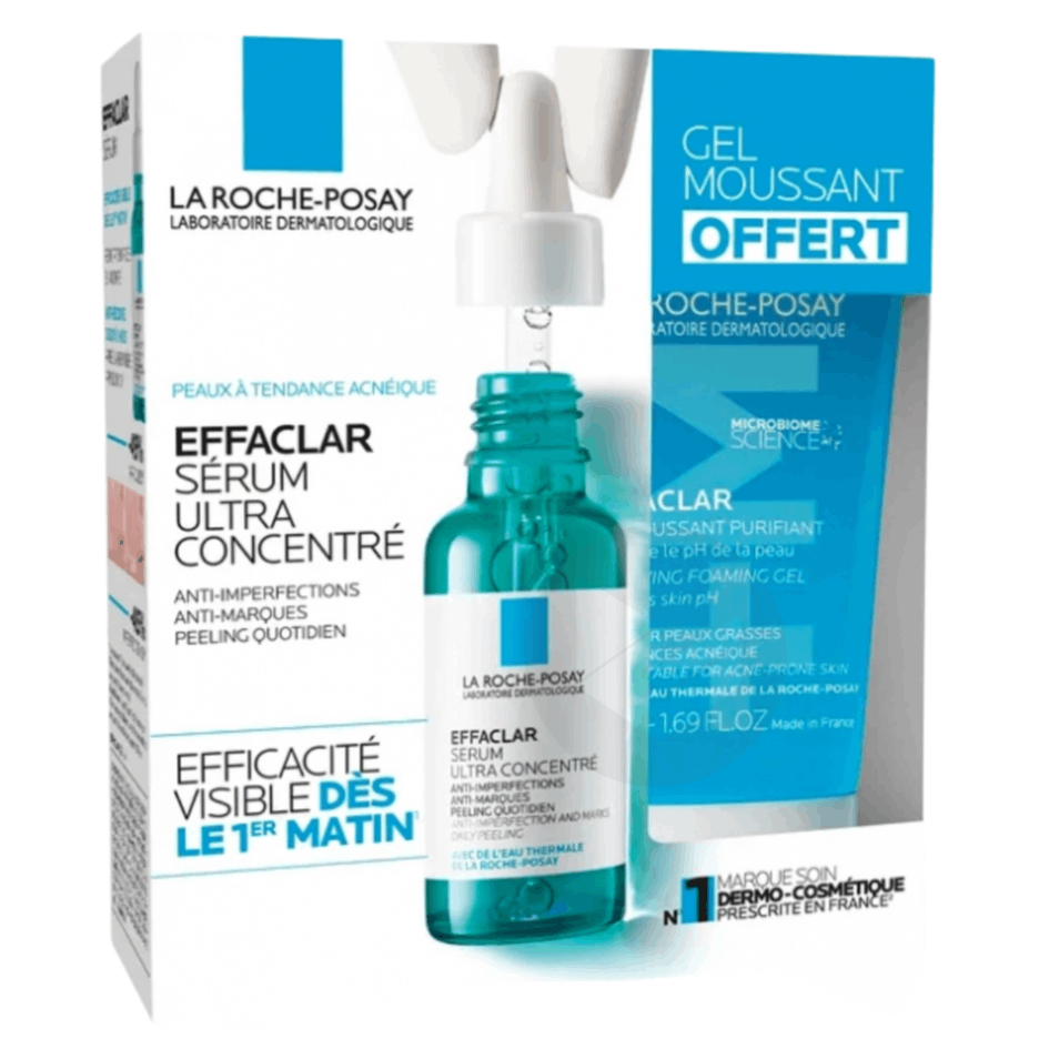 Effaclar Sérum Ultra Concentré 30ml + Effaclar Gel Moussant Purifiant 50ml Offert
