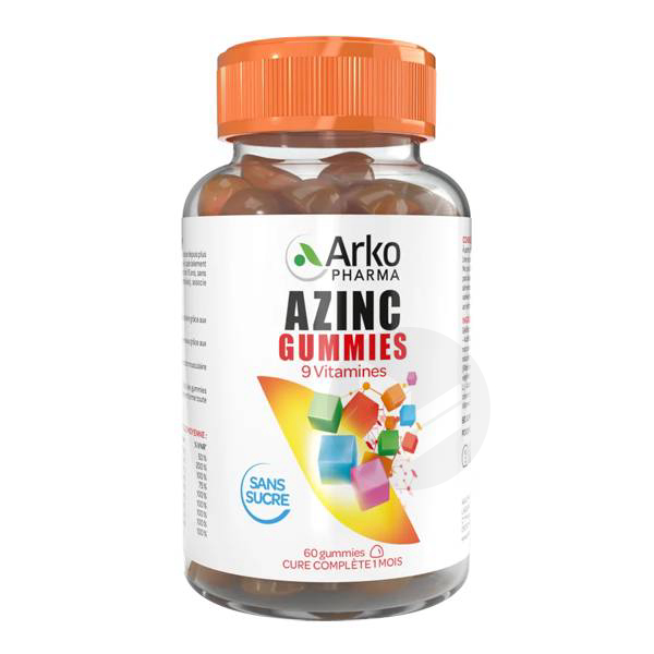 Azinc 9 vitamines 60 Gummies