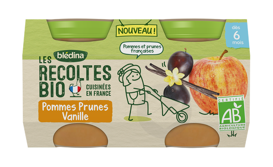 Pot Pommes Prunes Vanille 2x130g