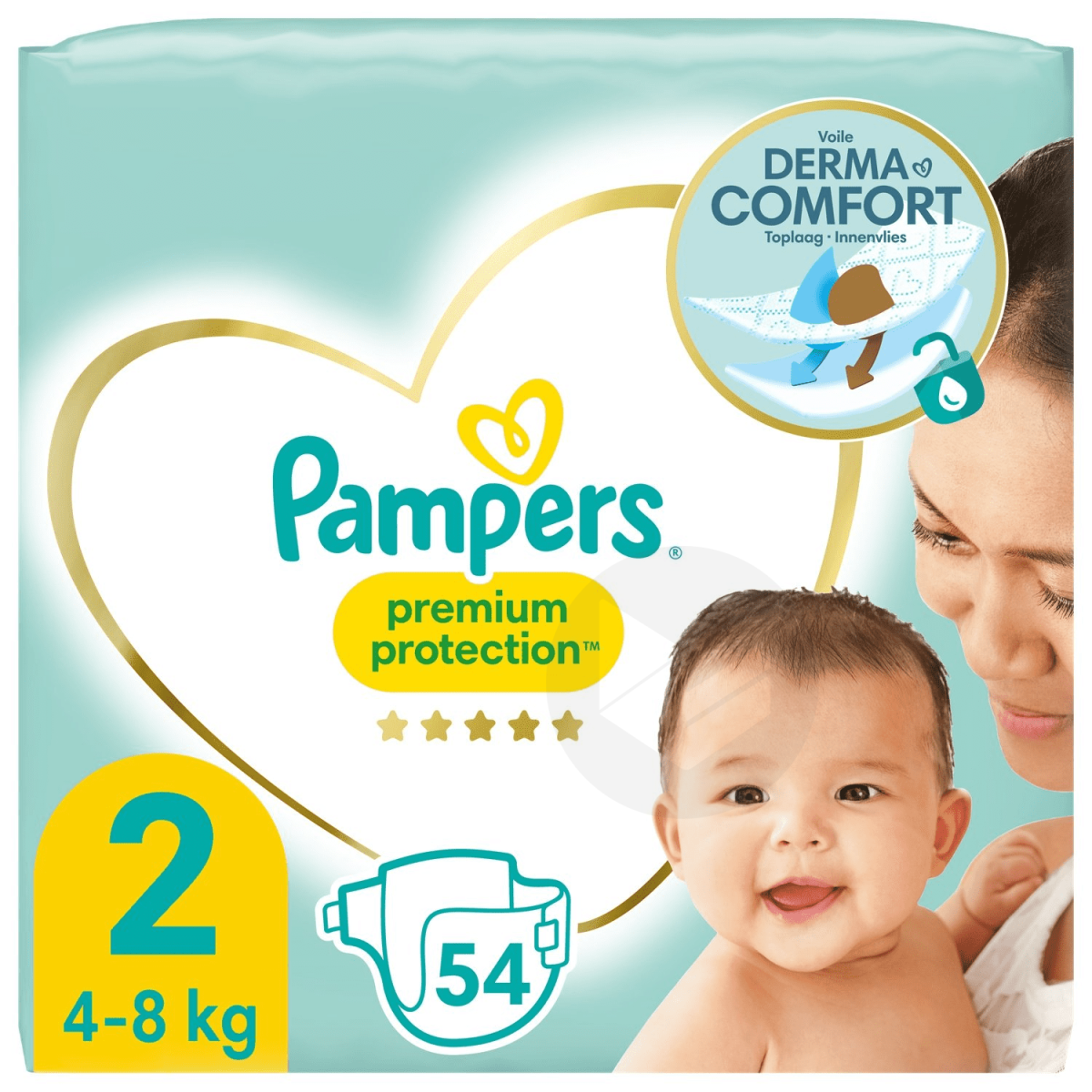 Couches Bébé Premium Protection Taille 2 : 4 - 8 kg x54