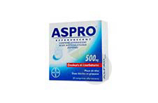 ASPRO 500 mg Comprimé effervescent (Boîte de 20)