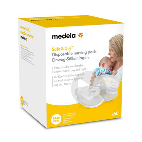 Medela Coussinet d'allaitement Safe & Dry X60