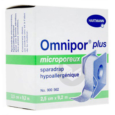 Omnipor Plus Sparadrap Sparadrap microporeux 2,5cmx9,2m