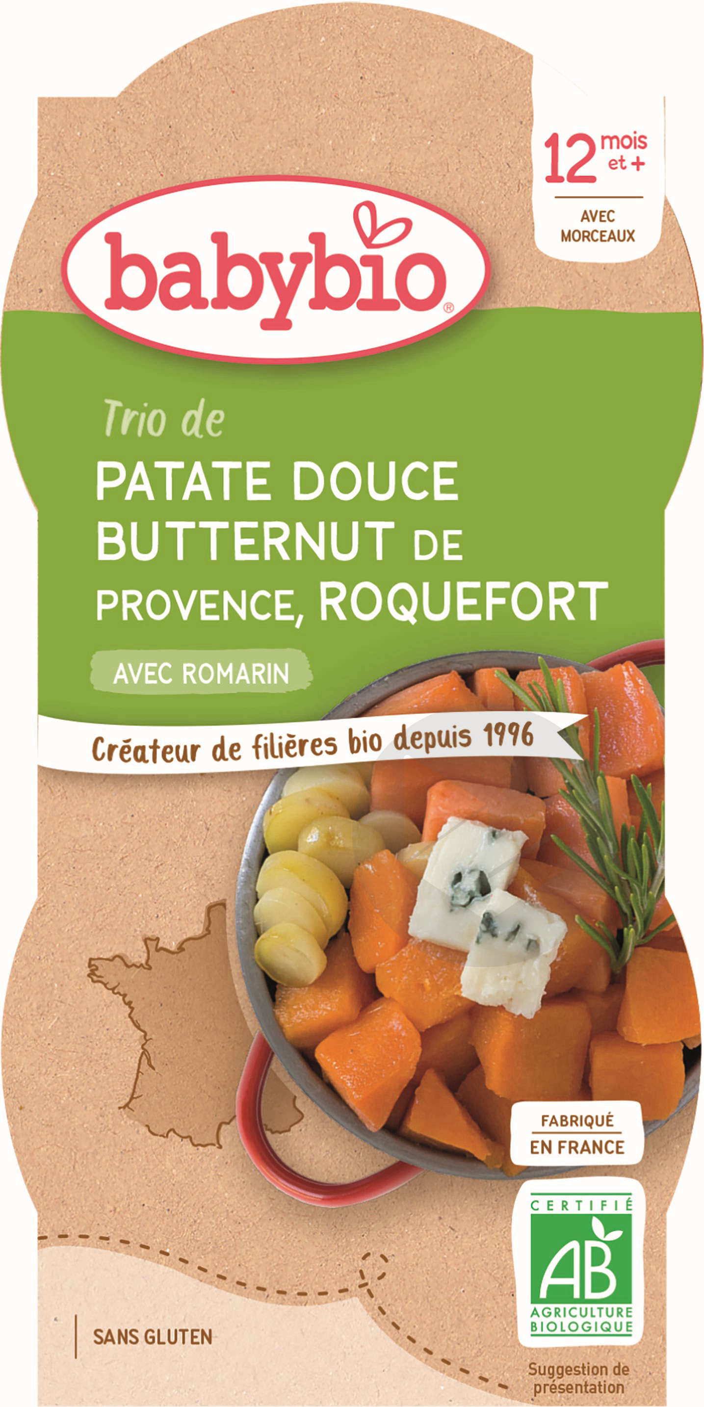 BABYBIO Bol Patate douce Butternut Roquefort
