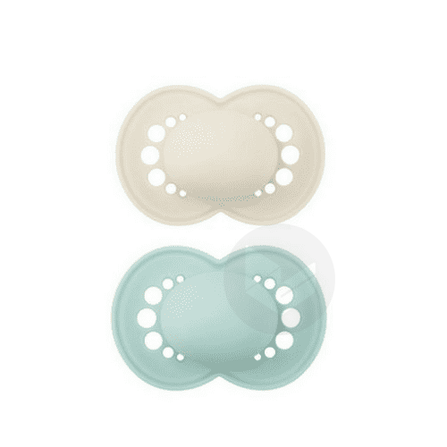 Sucettes symétriques en silicone 2-6 mois
