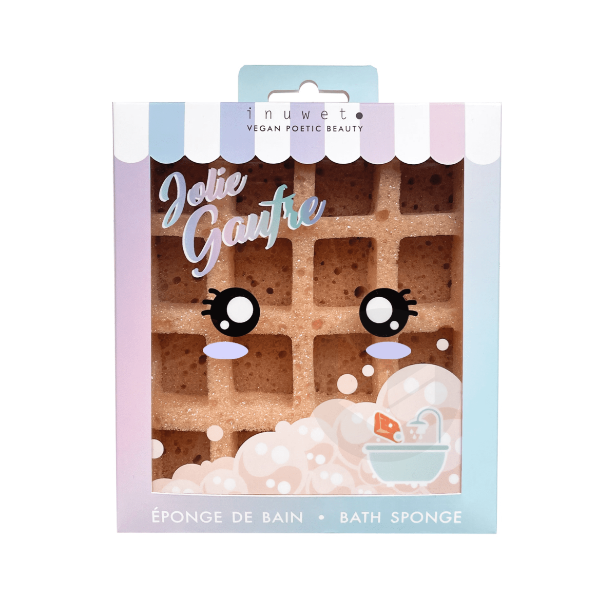 Eponge de douche gaufre
