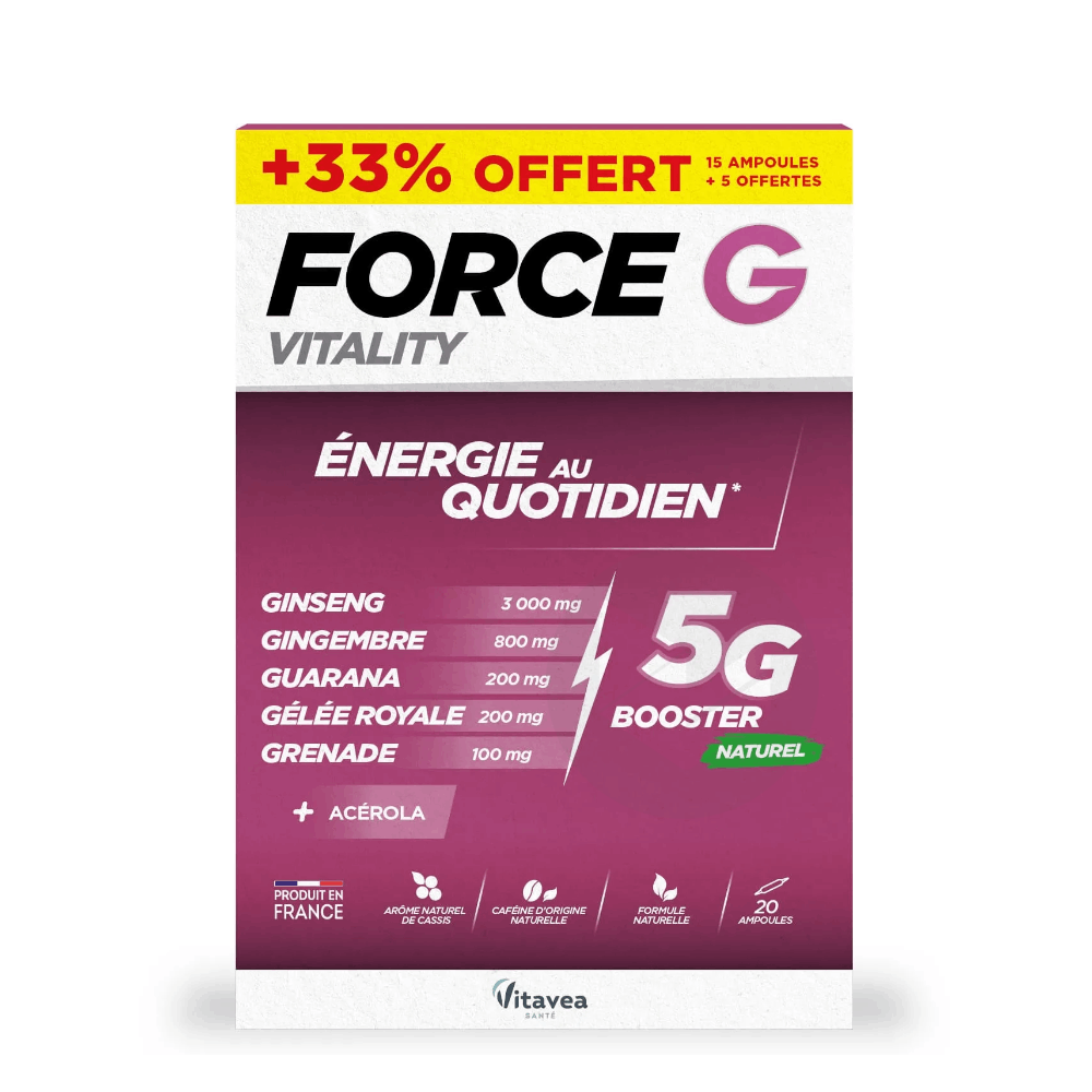 Force G Vitality 15 Ampoules + 5 Offertes