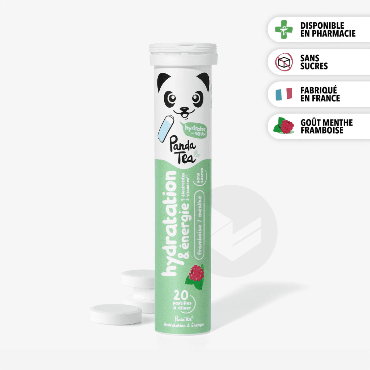 Pastilles Hydratation & Énergie Menthe-Framboise x20