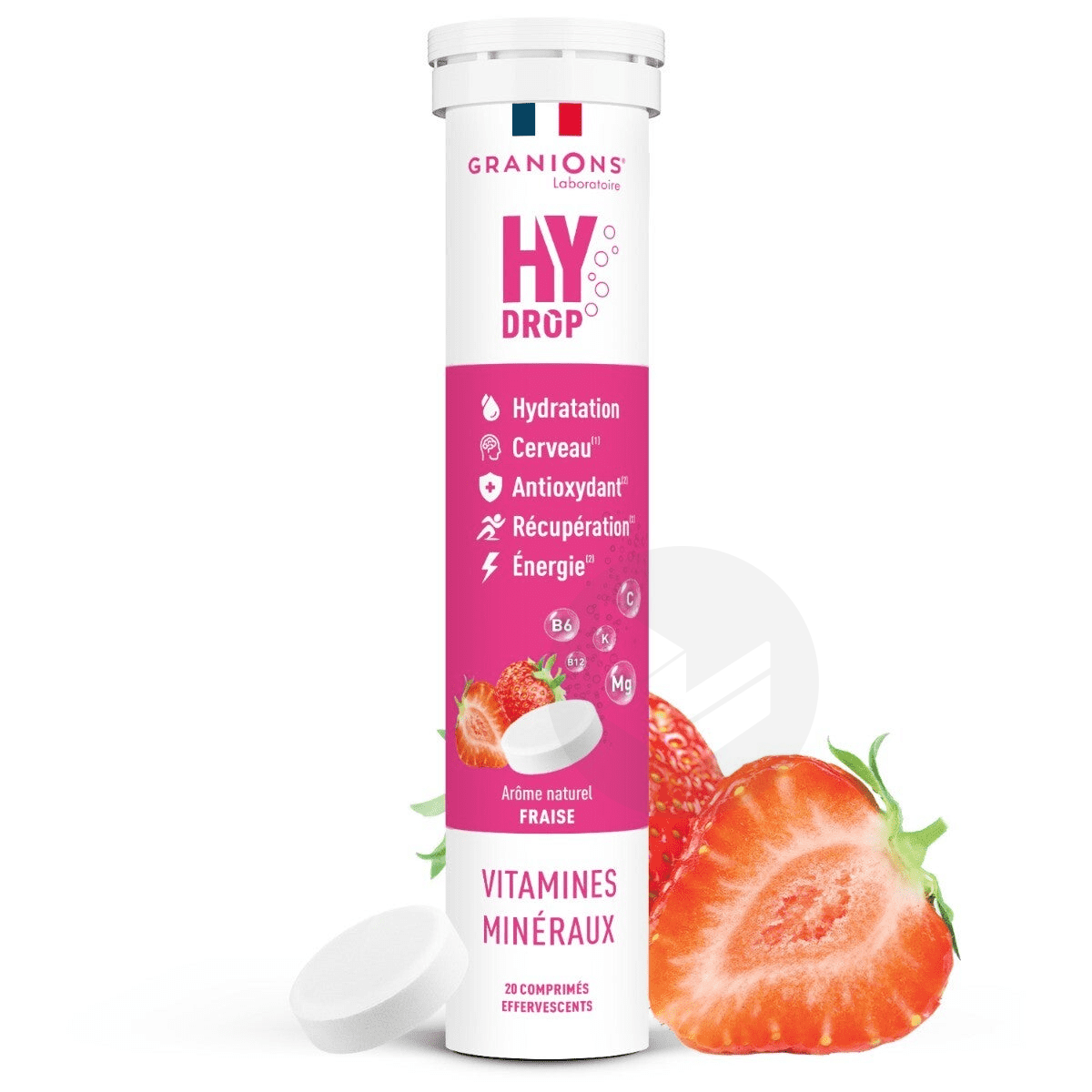 Pastille hydratation Électrolytes HYDROP Fraise x20