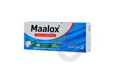 MAALOX HYDROXYDE D'ALUMINIUM/HYDROXYDE DE MAGNESIUM 400 mg/400 mg Comprimé à croquer maux d'estomac (Plaquette de 40)