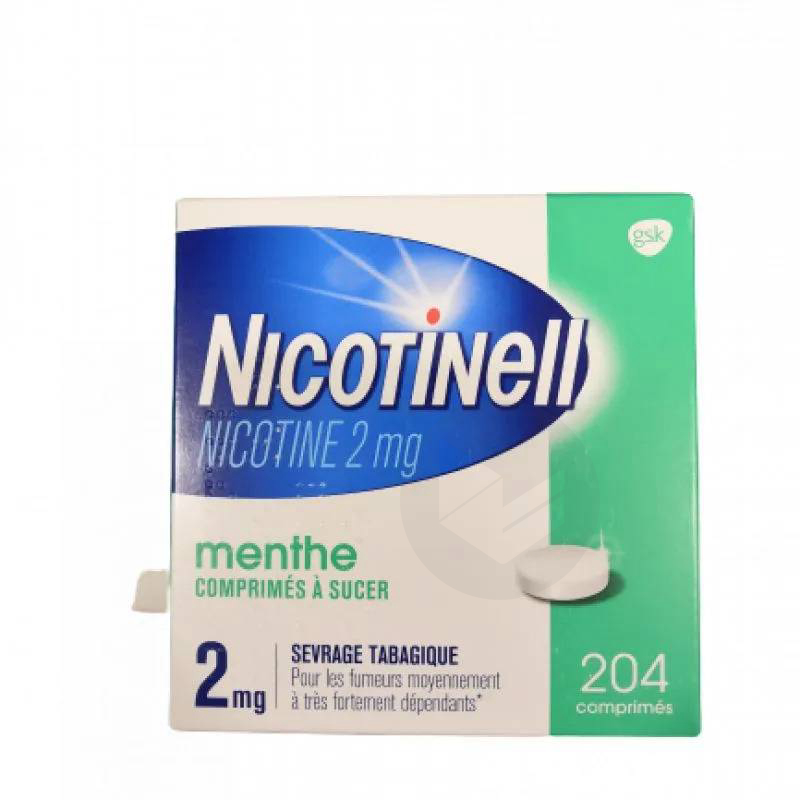 NICOTINELL MENTHE 2 mg, 204 comprimés à sucer