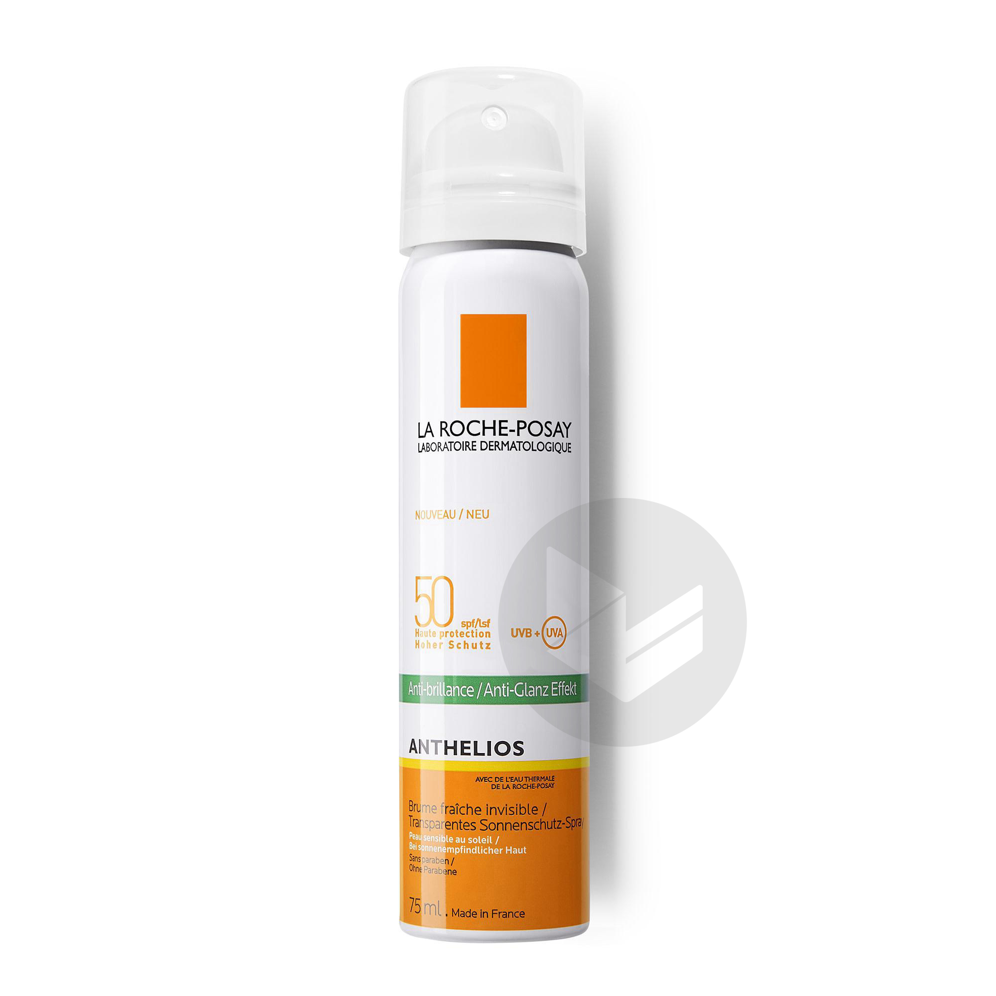 Anthelios Crème Solaire en Brume Fraîche Anti-Brillance Visage SPF50 Aérosol Avec Parfum 75ml