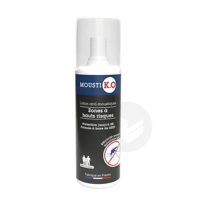 Mousti K.O Lotion anti-moustiques Zones à hauts risques Lavandin 100ml