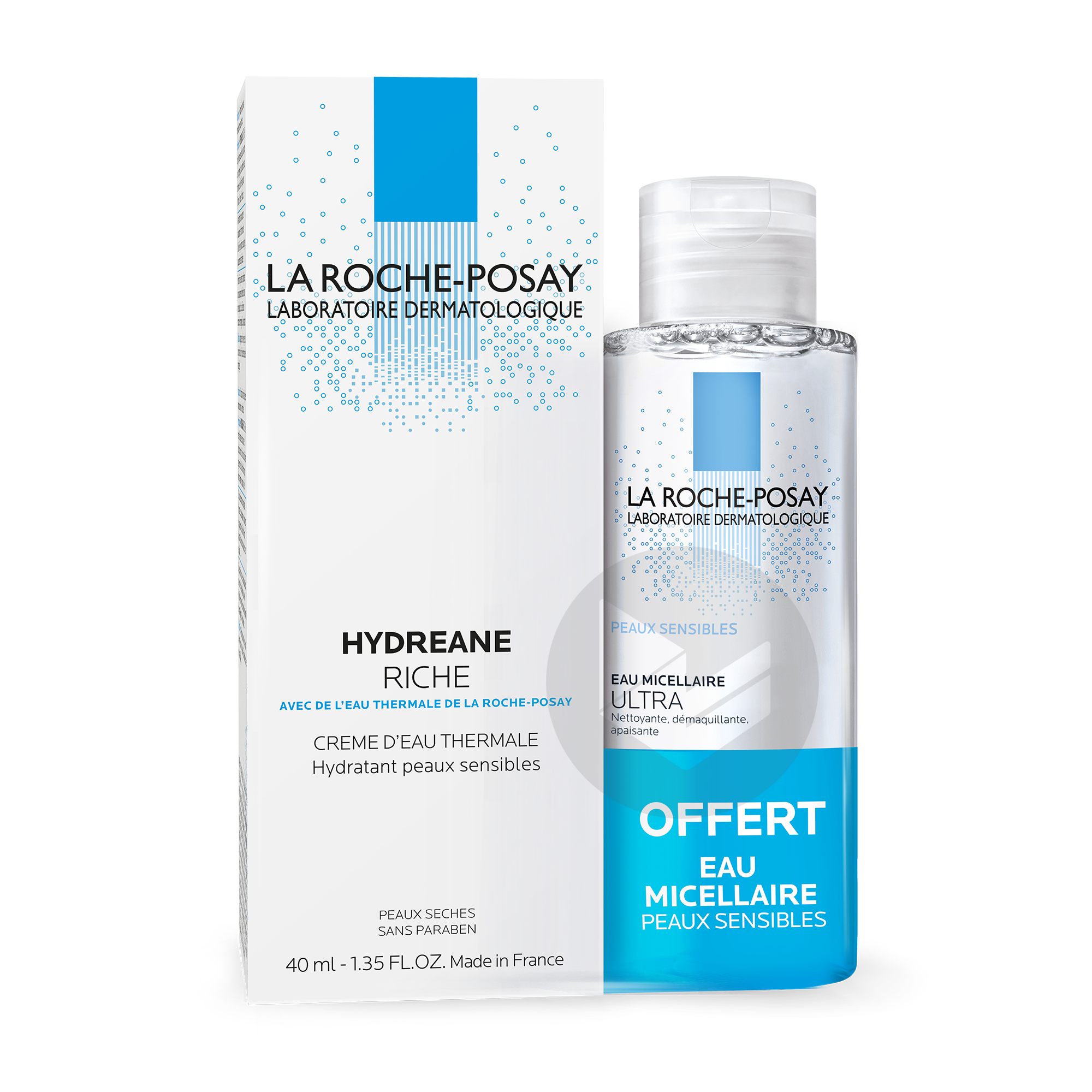 Hydreane Crème hydratante riche + Eau micellaire offerte