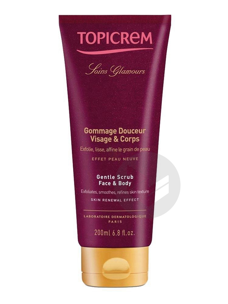 TOPICREM SOINS GLAMOURS Gel gommage ultra douceur visage corps T/200ml