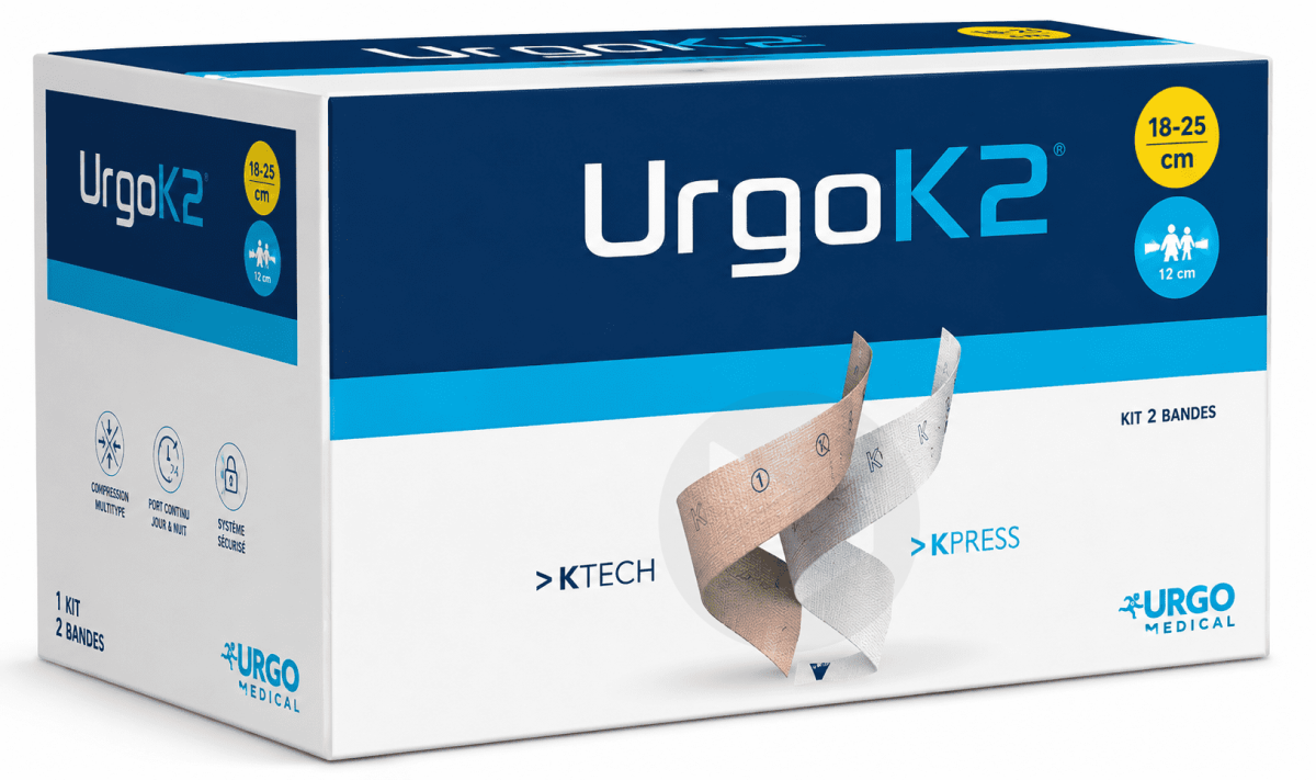 URGOK2 Système de compression multitype bi-bande 18–25 cm largeur 12 cm
