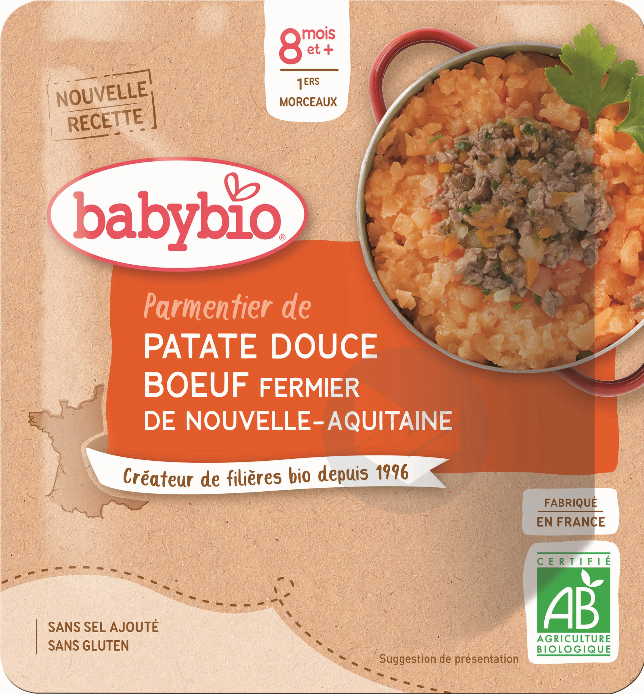 BABYBIO Poche Hachis Parmentier de Boeuf