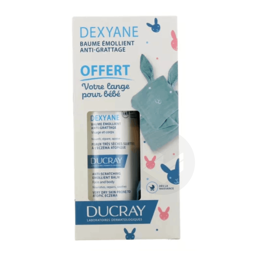 Dexyane Baume Émollient Anti-Grattage 400ml + Lange Bébé OFFERT