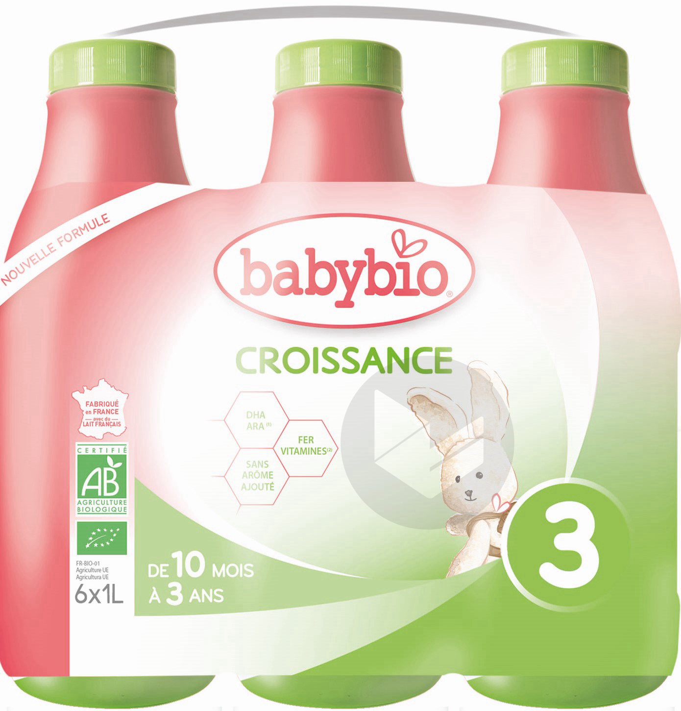 BABYBIO Croissance Liquide 6x1L