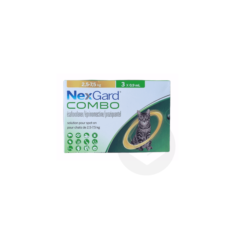 Nexgard Combo 2,5 à 7,5kg Boîte de 3 pipettes