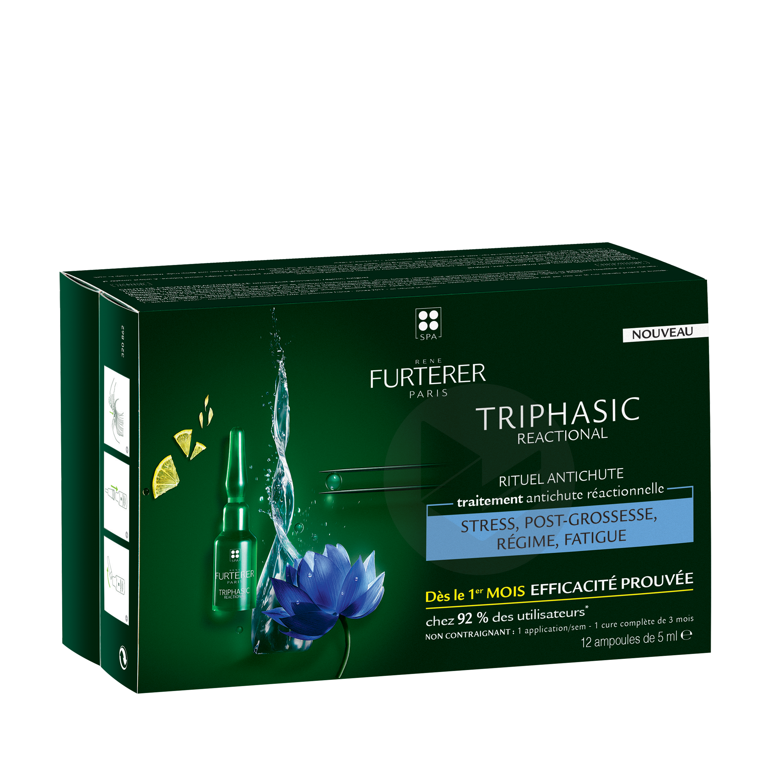 Traitement antichute réactionnelle 12 ampoules de x 5ml