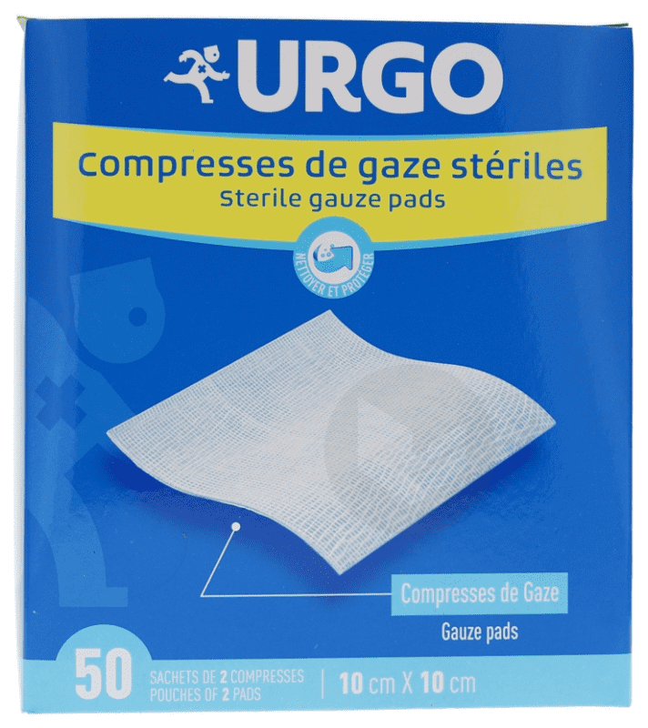 Compresses de Gaze Stériles 10cmx10cm x50