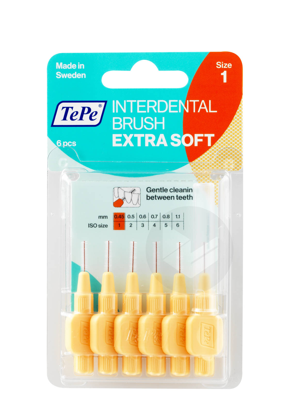 Brossettes Interdentaires Extra Souples orange pastel 0.45mm ISO 1 x6