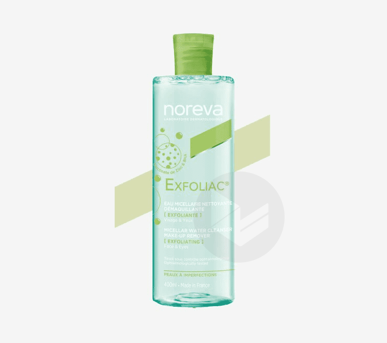 EXFOLIAC Eau micellaire nettoyante démaquillante exfoliante 400ml