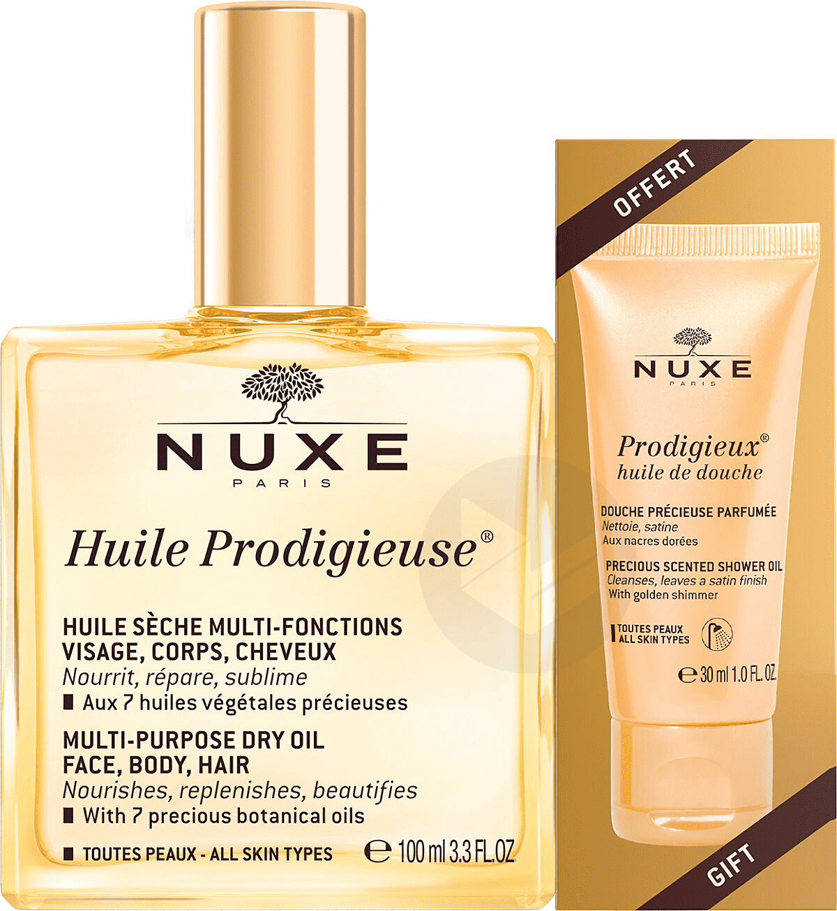 Huile Prodigieuse 100ml + Huile de douche Prodigieux 30ml