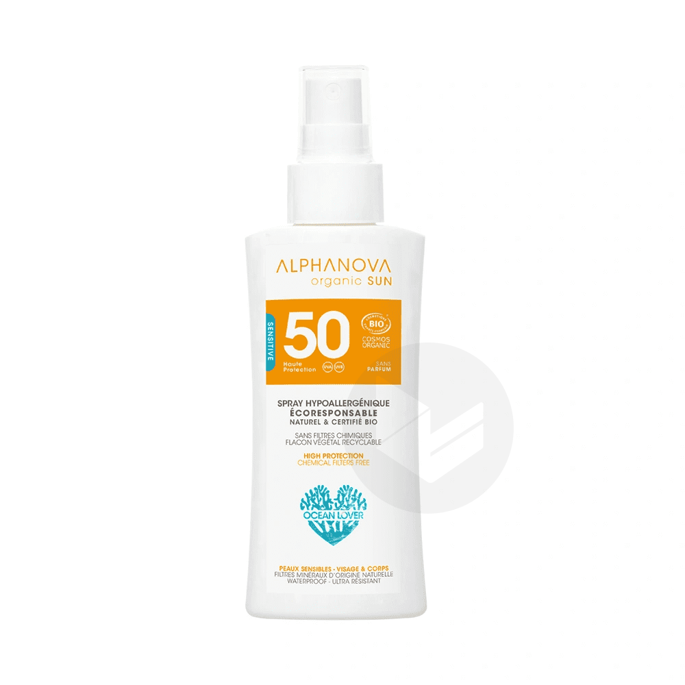 Crème solaire hypoallergénique format voyage SPF50 90g