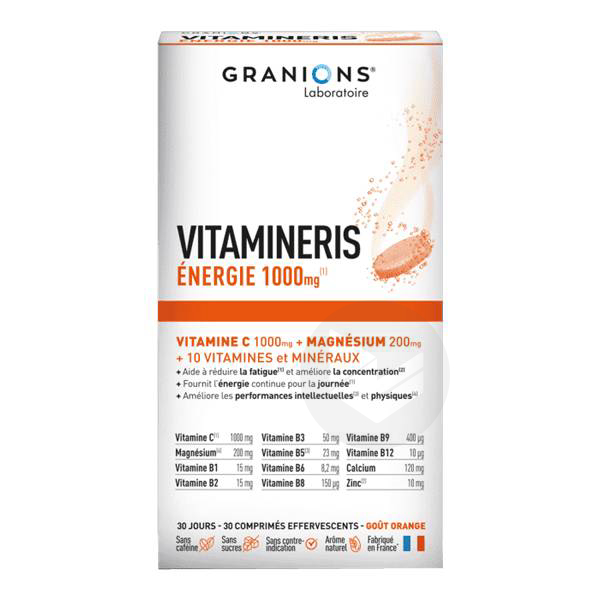 Vitamineris Énergie 1000mg 30 comprimés