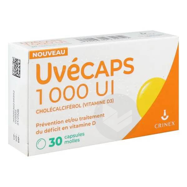 UVECAPS 1000 UI, 30 capsules molles