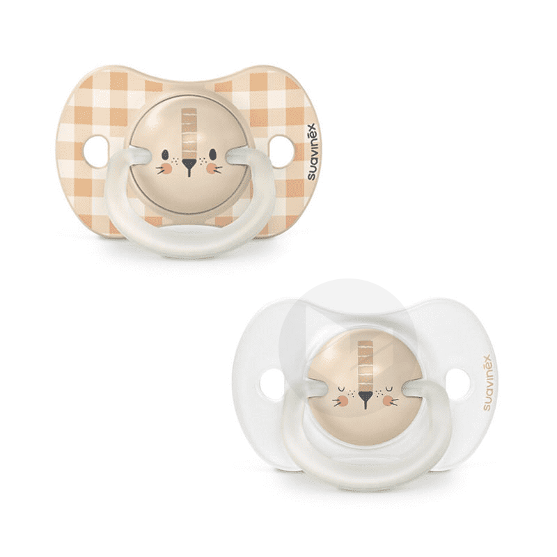 Pack de 2 sucettes 6-18 mois SX PRO Night&Day Beige