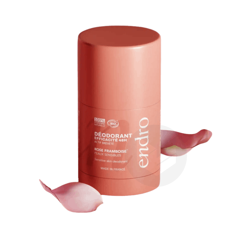 Déodorant stick rechargeable Parfum Rose-framboise 50g