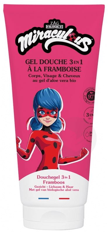 Miraculous Gel Douche 3en1 Framboise 200ml
