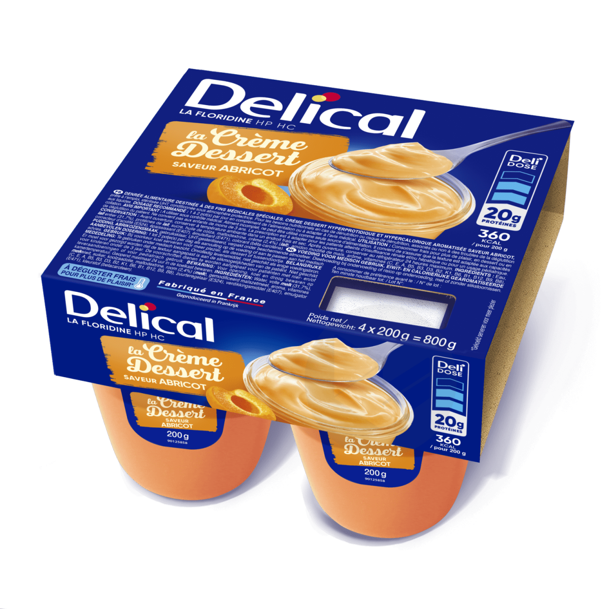 Crème dessert HP HC Abricot La Floridine 4x200ml