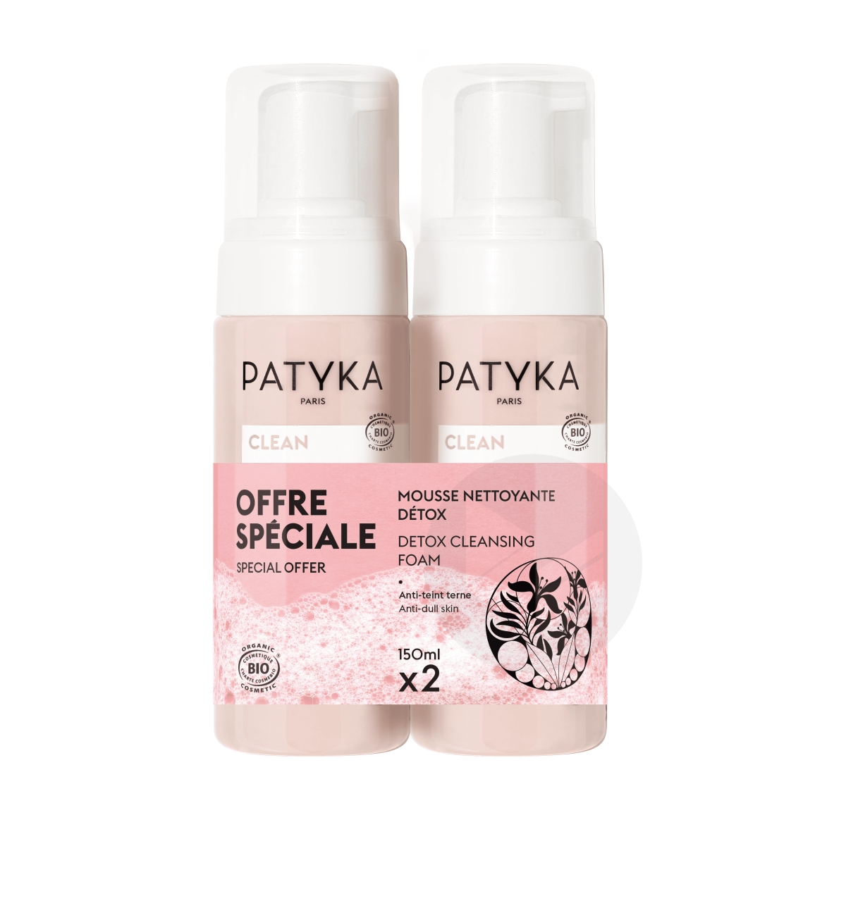 Mousse Nettoyante Détox 2x150ml