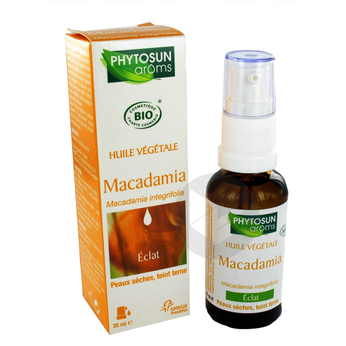 PHYTOSUN AROMS Huile végétale bio Macadamia Fl pompe/30ml