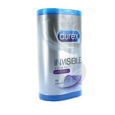 DUREX INVISIBLE Préservatif extra lubrifié B/12