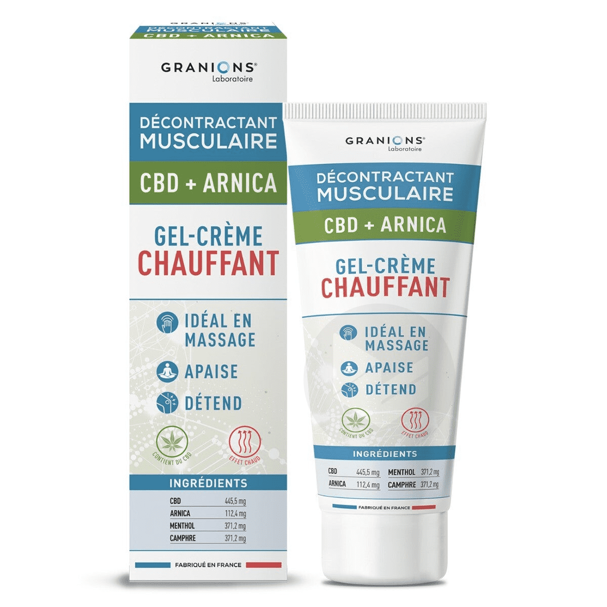Décontractant Musculaire Gel-crème chauffant CBD + ARNICA 75ml