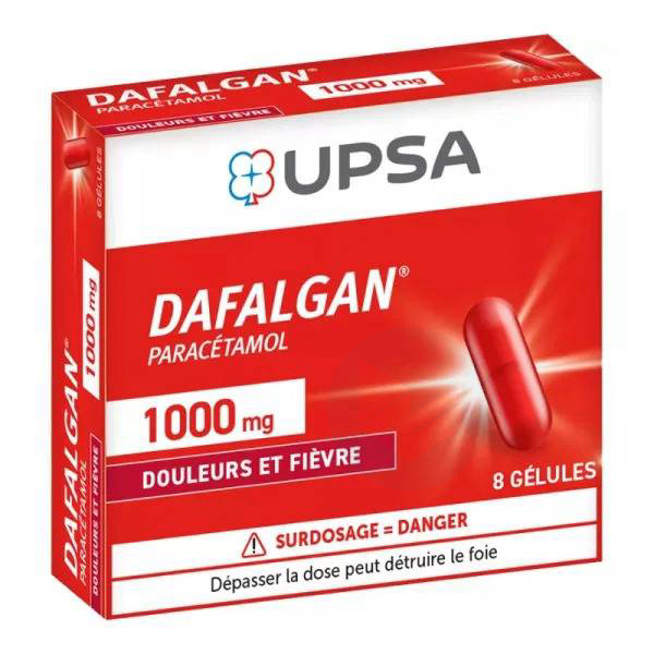 DAFALGAN 1000 mg, 8 gélules